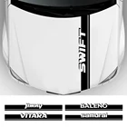 Наклейки на капот автомобиля Suzuki Swift Jimny Baleno Vitara SX4 Ignis Alto Samurai Grand Vitara автомобильные аксессуары для крышки двигателя