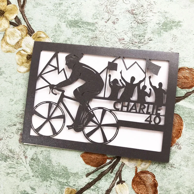 100 шт./лот настраиваемая Свадебная карточка для инитации Спортивная