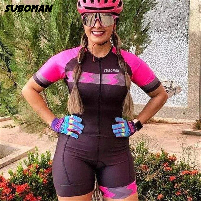 

2021 suboman Триатлон Mtb летний короткий рукав костюм из трех частей Женская одежда для велоспорта майка комбинезон Женская одежда