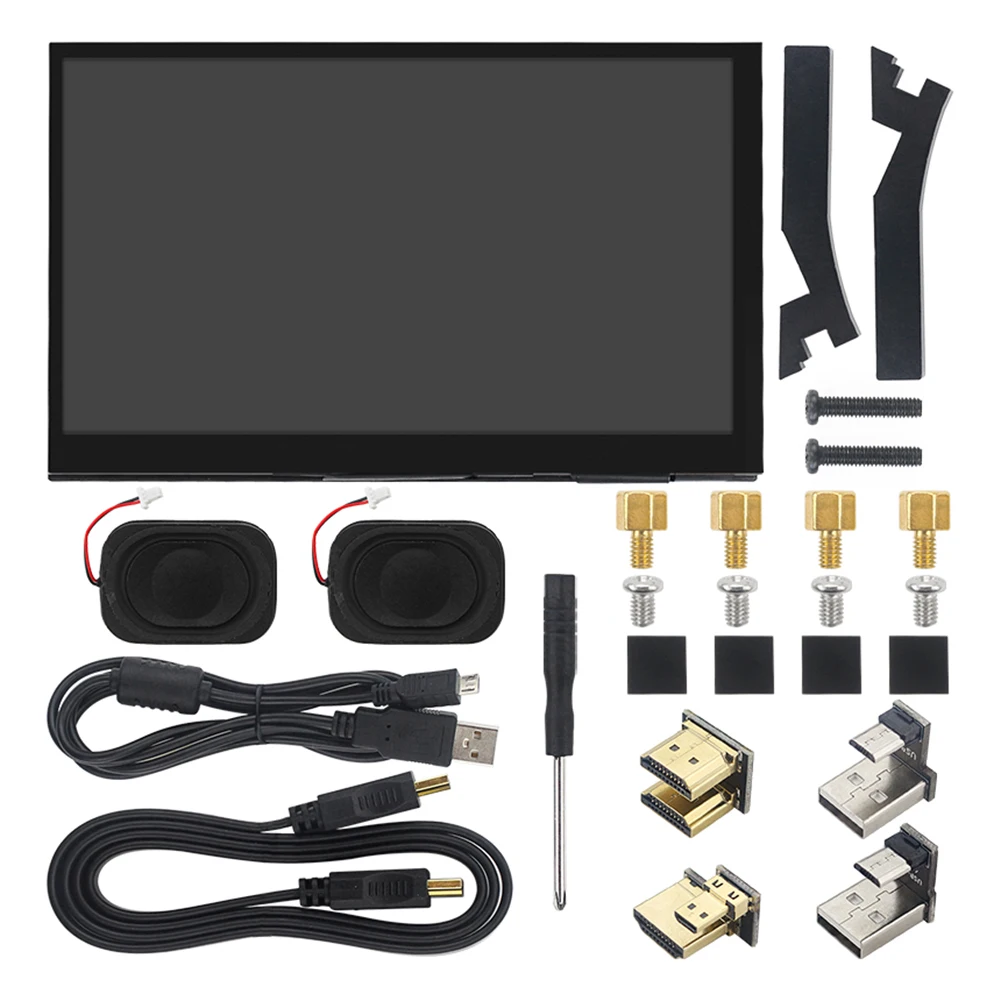 

7-дюймовый IPS емкостный сенсорный экран модульный комплект для Raspberry Pi 4B/3B 1024x600 HDMI-совместимый дисплей запасная плата монитора