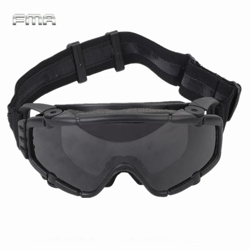 FMA-gafas de seguridad tácticas anti-balísticos, lentes con ventilador, antipolvo, para exteriores, Airsoft y Paintball, con 2 lentes