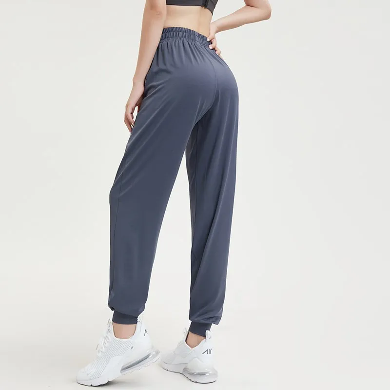 Women Running Loose Pants Fitness Gym Breathable Trousers Workout Clothes Sweatpants Elastic Waist Yoga Pant With Pockets