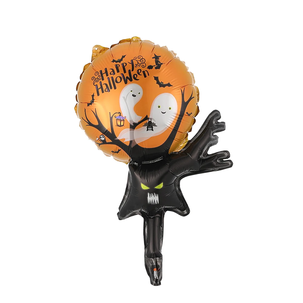 10pcs Mix Minisize Halloween Foil Balloons Spider Bat Witch Balloons Horror House Decors Halloween Decorations For Home Outside images - 6