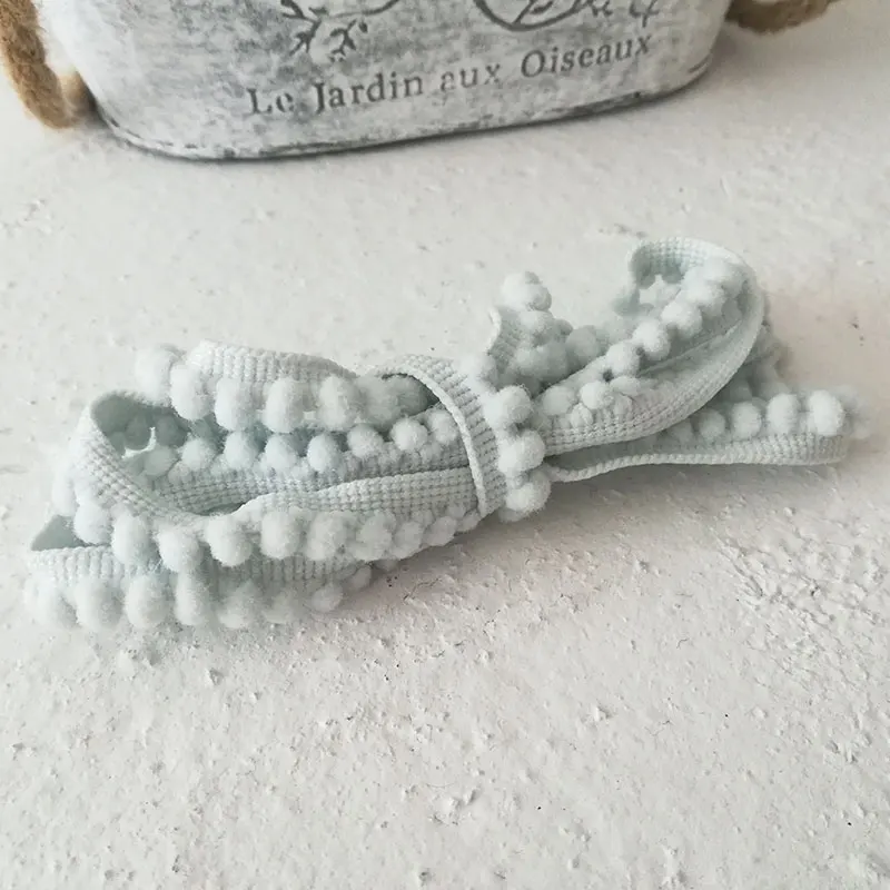 2m High Quality Cream Pink Gray 1.2cm Plush Pom Ball Lace Trims Handmade diy Clothing Tassel Curtain Decoration Accessory LC0312 | Дом и сад