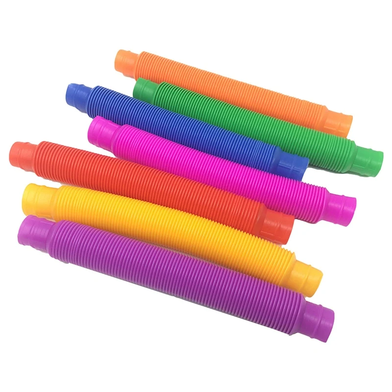 Tubo colorido creativo m&aacute;gico de juguete circular, Juguetes Divertidos para el desarrollo temprano, juguete educativo plegable para aliviar el estr&eacute;s, 1 ud.-1