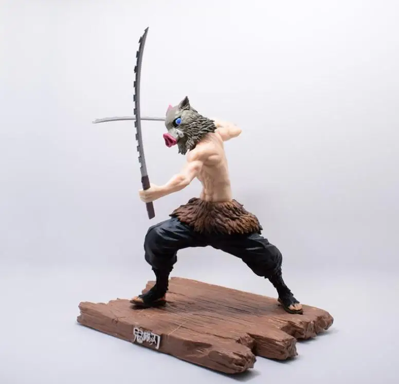 

Demon Slayer Figure Hashibira Inosuke Fight Ver. Action Figure Character with 2 Heads Collective Model Toys 20cm