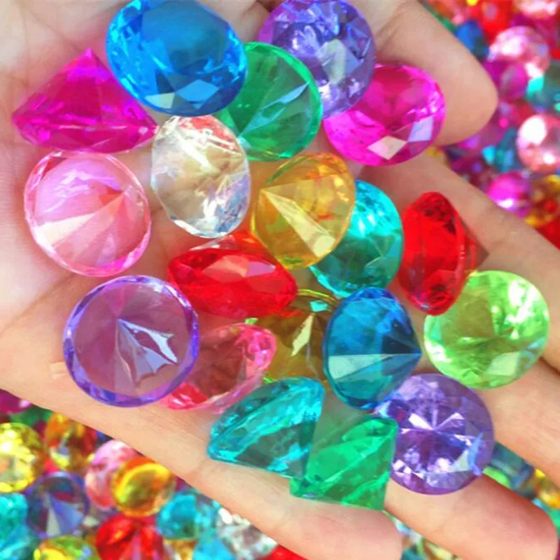 20mm Acrylic Crystal Clear Diamond Jewels Pirate Treasure Chest Gift Bag Filler Toys Party Favor Wedding Home Decor DIY Craft | Дом и сад