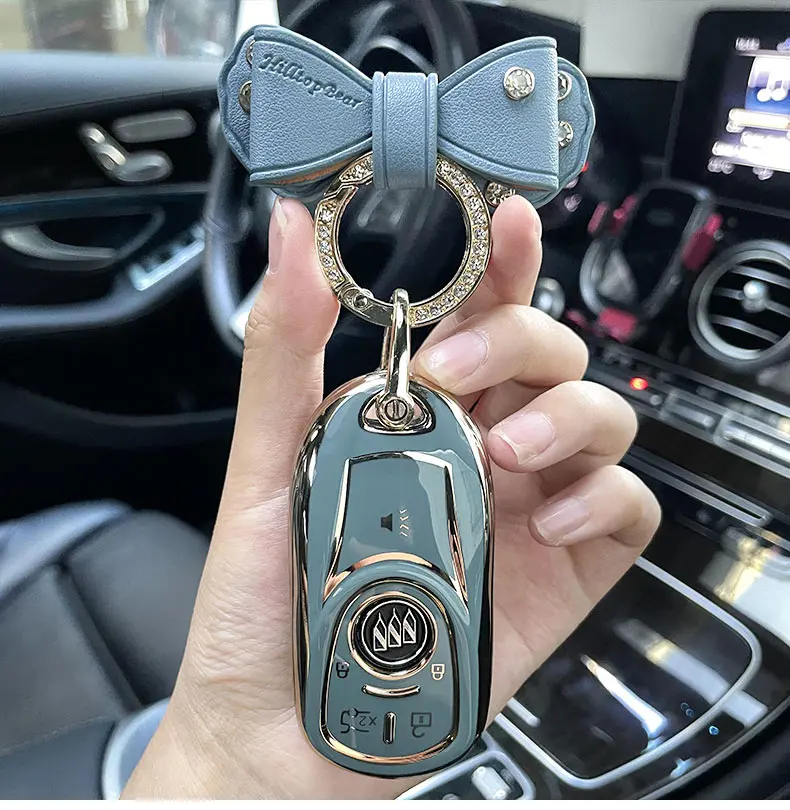New TPU Car Key Case Cover For Buick Envision Vervno GS 20T 28T Encore NEW LACROSSE Opel Astra k Auto Car Accessories keychain