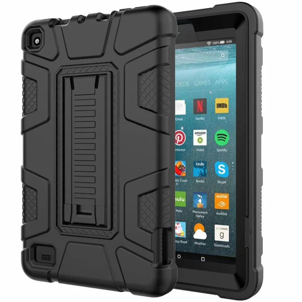 Для Amazon Kindle Fire 7 чехол для планшета двухслойный Гибридный Броня противоударный защитный чехол для Amazon Fire 7 чехол-подставка