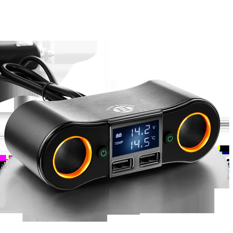 Разъем прикуривателя сплиттер ZNB02 автомобильное зарядное устройство адаптер 3.5A