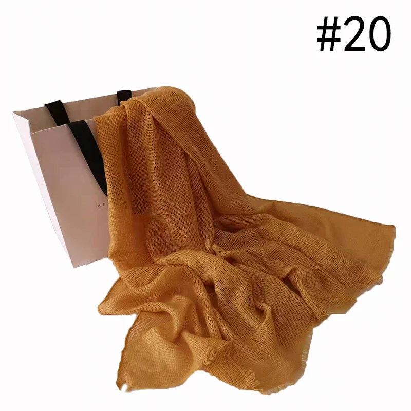 Number 20 color Fashion new bandana viscose shawls winter warm scarf solid fringe shawl muslim hijab women scarf wraps fast shipping 10pcs\lot - Цвет: Number 20 color