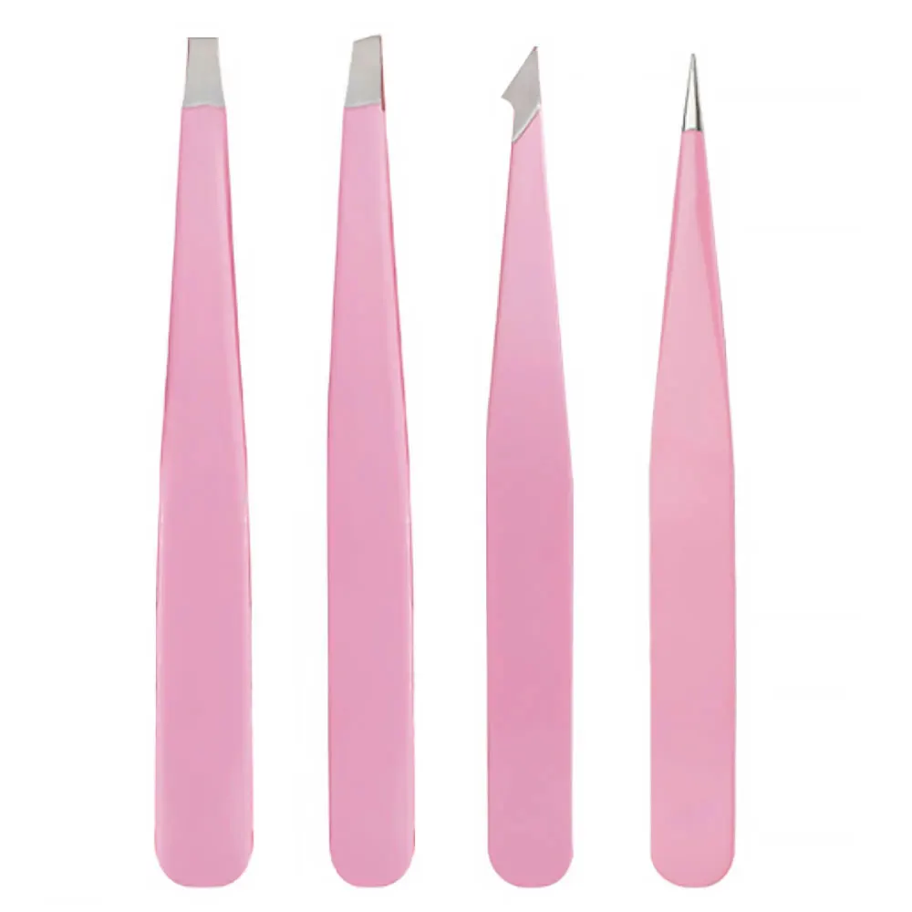 

4pcs Eyebrow Clips Stainless Steel Eyebrow Shaping Tool Beards Trimmer Blackhead Remover Skin Care Makeup Beauty Accessories