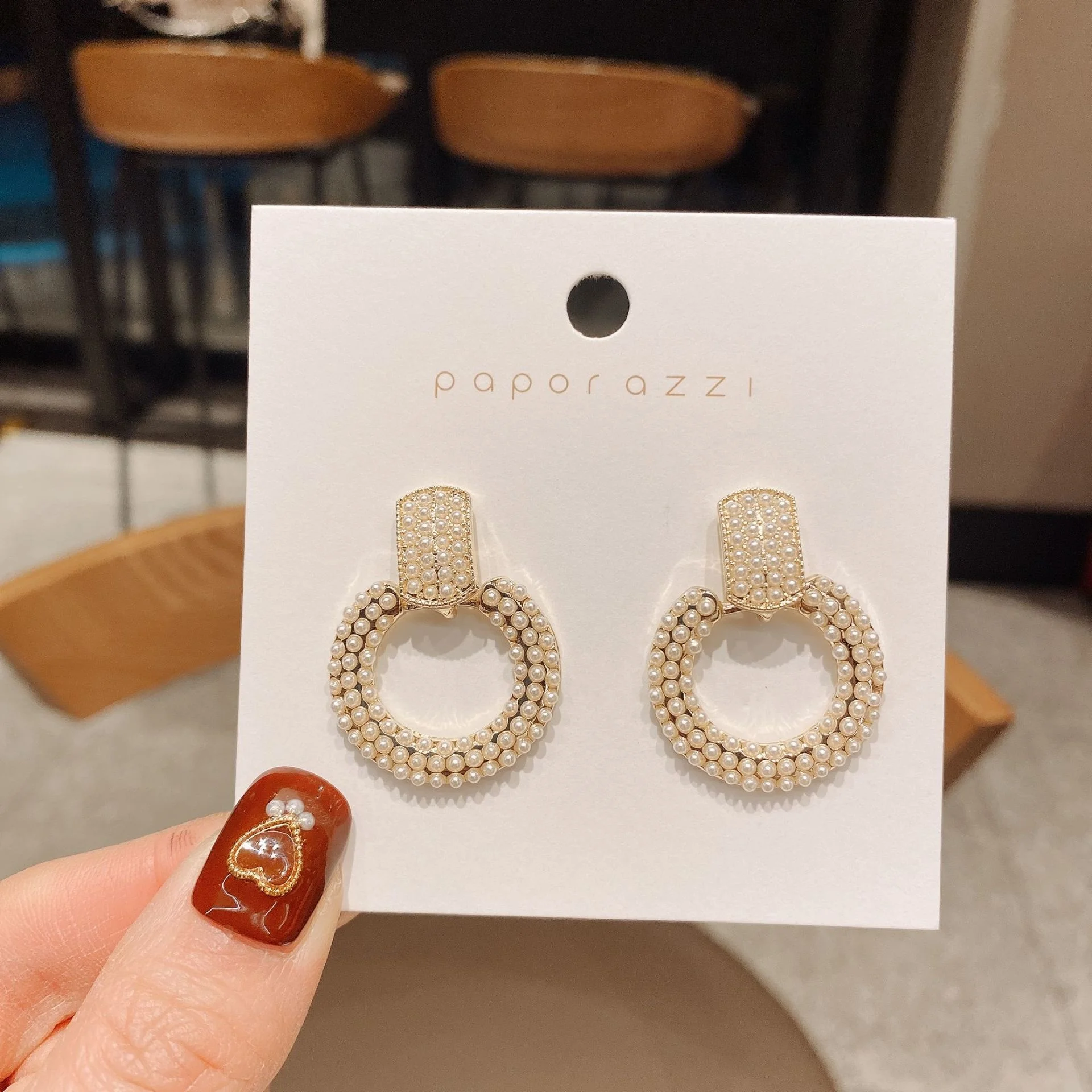 

New Style Fashion Popular Earrings Female S925 Silver Needle Net Red Wind Circle Earrings Trend Charm Stud