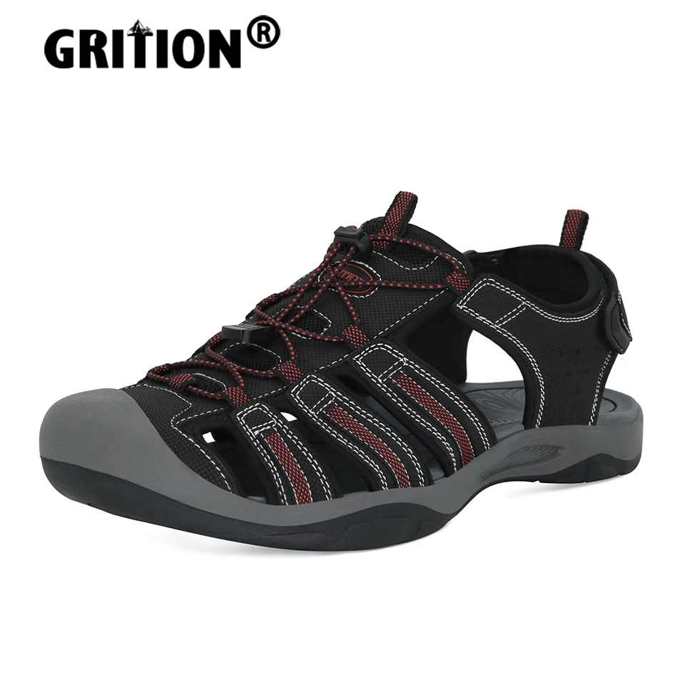 Сандалии GRITION мужские с резиновой подошвой уличная пляжная обувь дышащие легкие