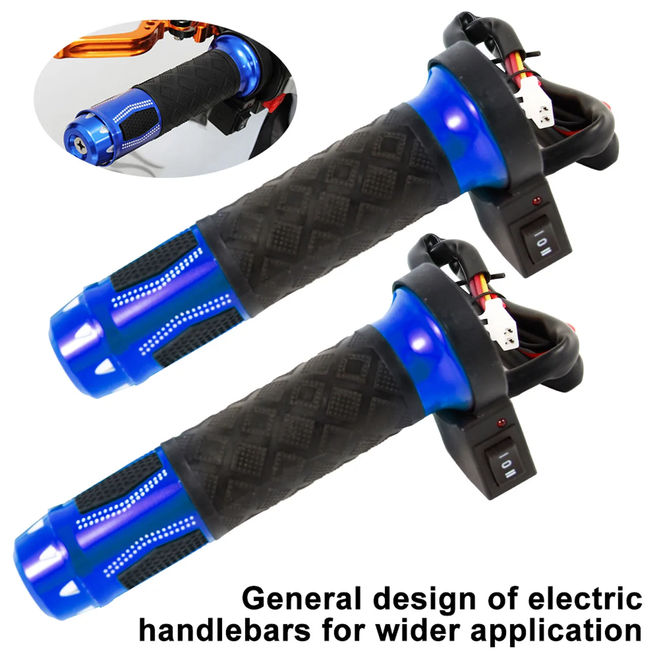 

1 Pair 12v Heated Handlebar Grips Motorcycle Hand Warmers Handlebar Grips Heated for 22mm Diameter Handle Grips
