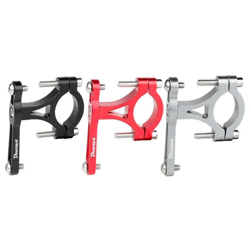 

DEEMOUNT Aluminum Alloy MTB Bicycle Bottle Cage Converter Adapter Adjustable for Bike Handlebar Seatpost Holder Clips