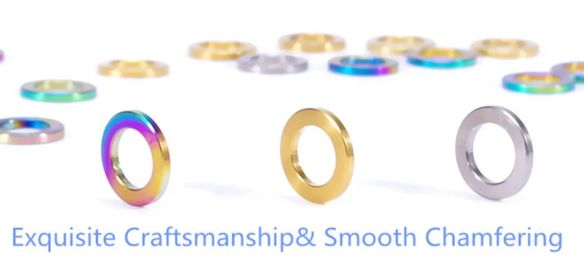 Ti уплотнительное кольцо шайба для мотоцикла велосипеда M5 M6 M8 M10 титановая