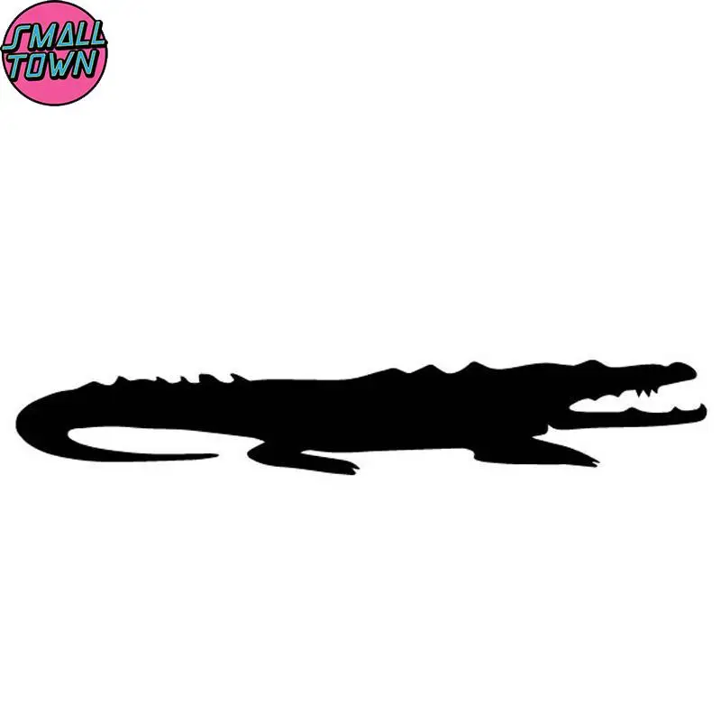 

Small Town 18.2CM*3CM Crocodile Pattern Car Sticker Car Trunk Decoration Vinyl Decal Black/Silver C4-1507