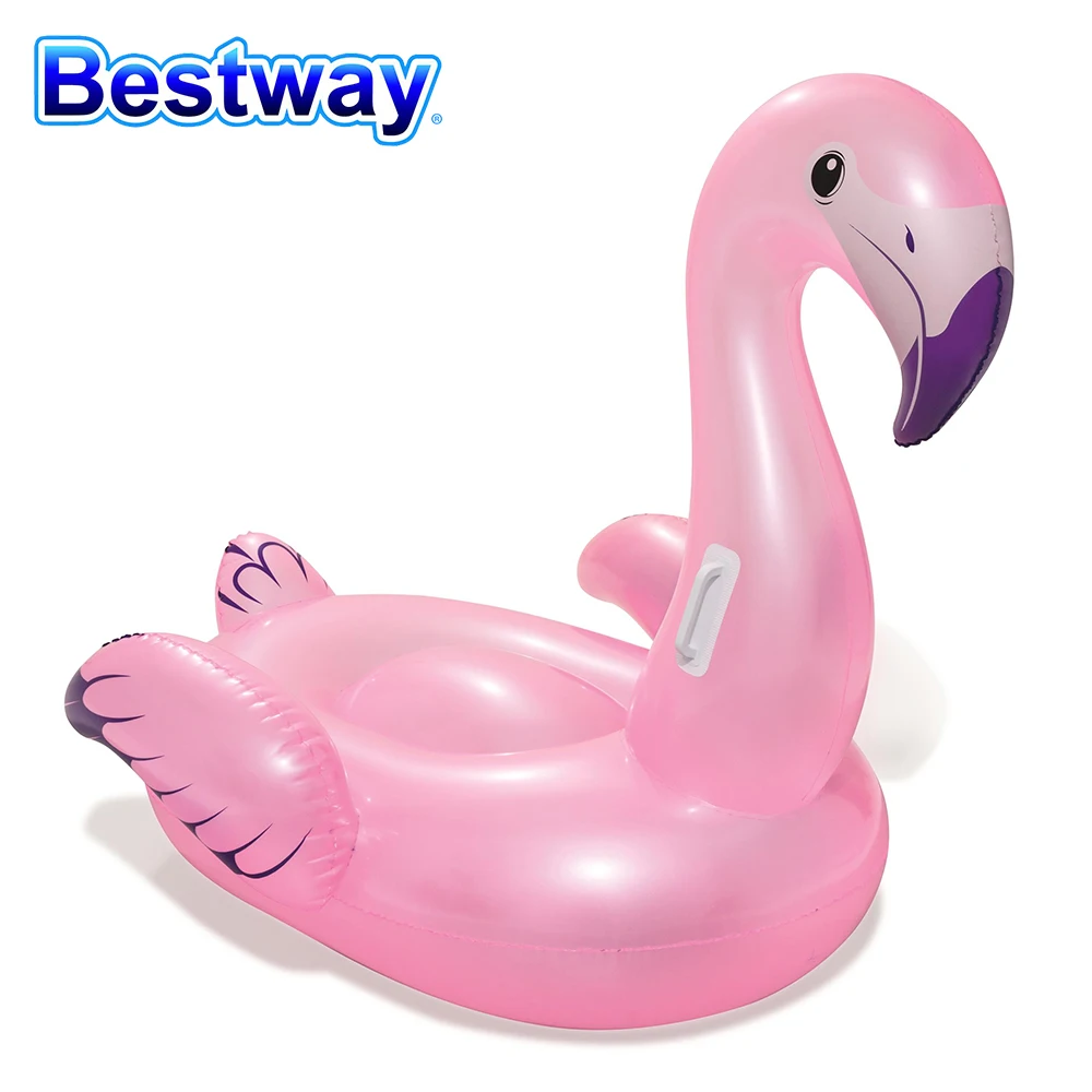 Bestway 41122 Giant Flamingo Inflatable Swimming Ring for Pool Adult Baby Swimming Ring Float Swim Circle Pool Toys Beach Party