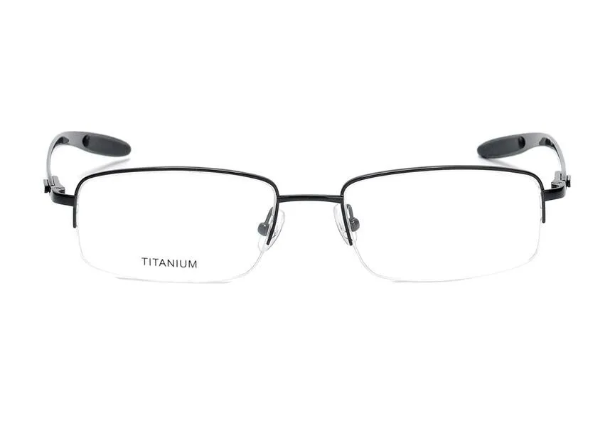 

Brand Design Pure Titanium Unisex Retro Half Rim Prescription Lens Eyewear Frame Goggle Anti-reflective Black Reading Glasses