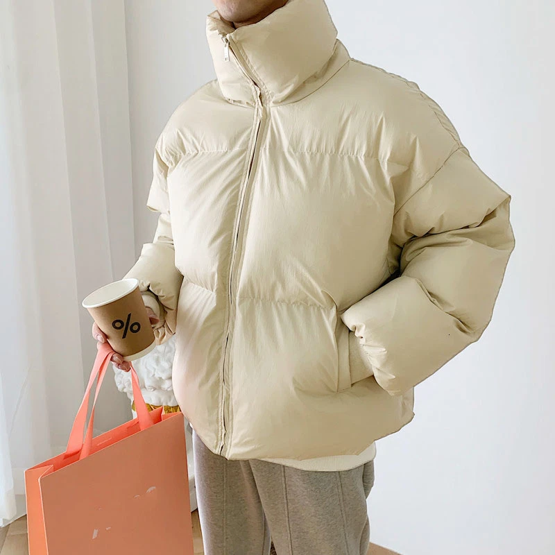 Осень зима 2020 новая мужская хлопковая одежда однотонное короткое пальто с