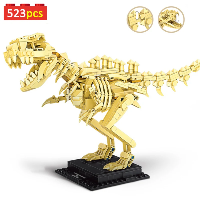 Конструктор Парк Юрского периода тиранозавр T-rex Triceratops скелет индоминус Рекс