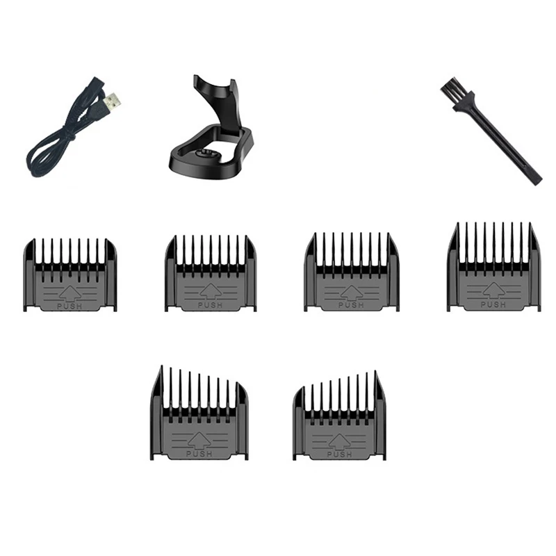 

Professional Hair Clippers Kit Cordless Beard Shaver Electric Haircut with Combs LED Display Men SANA889