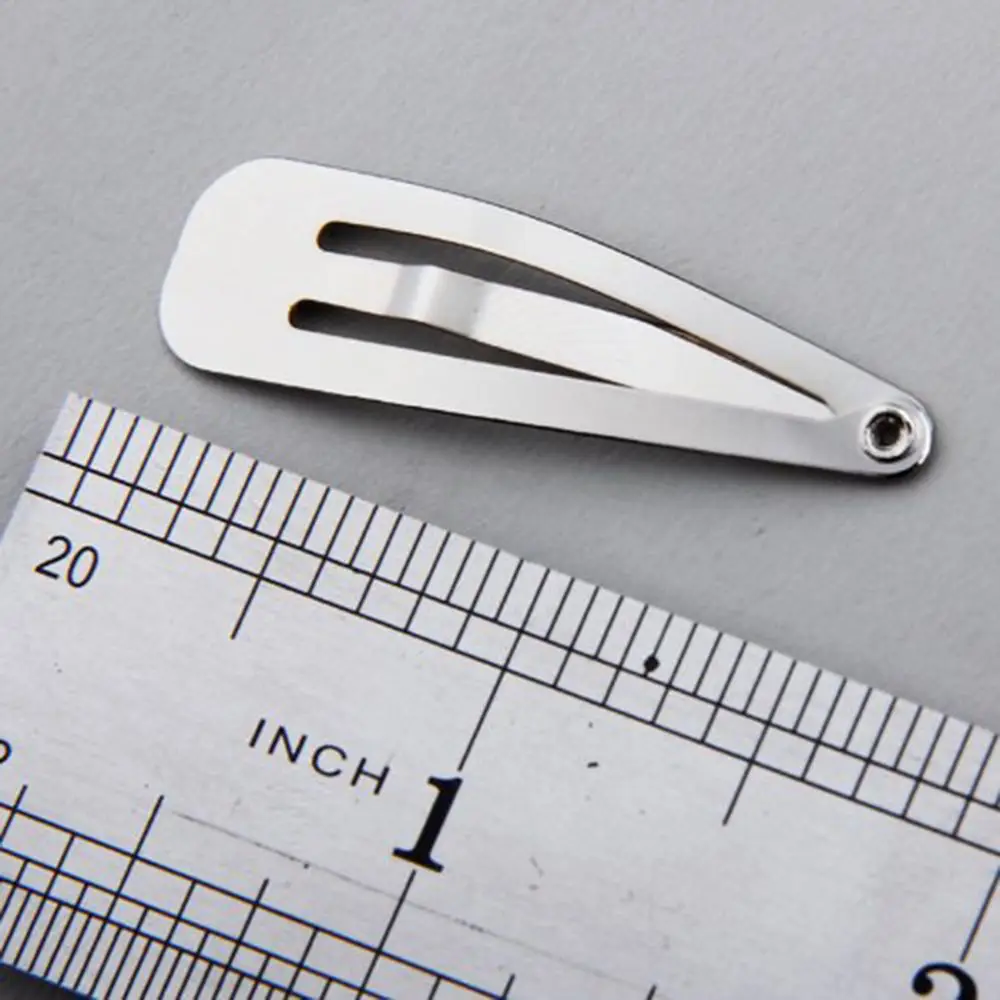 

50pcs/lot Silver Tone Snap Hair Clips 4cm Craft Bow Handmade Diy Hair Accessories For Women Girls Hairgrip Hair Clip
