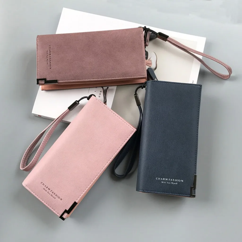 2021 Длинный кошелек женский милый кожаные женские кошельки с кисточками Женский