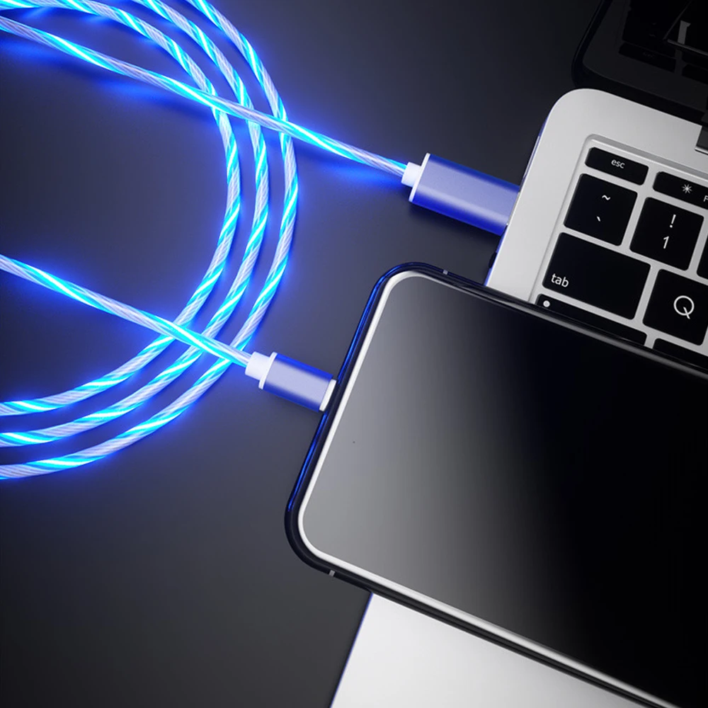 3A со светодиодной подсветкой и USB кабель для быстрой зарядки передачи данных 2019