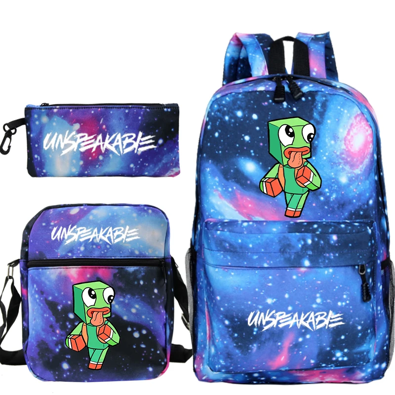 Детский рюкзак 3 шт. в комплекте негромкие школьные ранцы сумка через плечо для