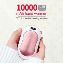 Hand Warmer 10000 MAh USB Power Bank Electric Portable Pocket Hand Warmer Digital Display Multi-Function Pocket Cloth Bag