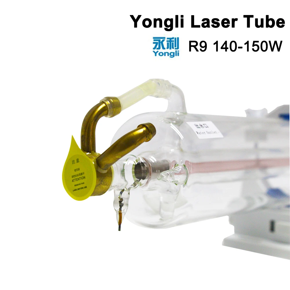 Yongli R9 140 Вт-150 Вт CO2 лазерная трубка длина 1850 диаметр 80 мм для лазерного