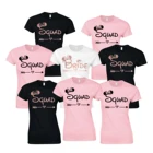 100% Персонализированная хлопком на день рождения майки Squad Huikoo Женская короткий рукав курица девичник вечерние футболки из розового золота, с надписью 