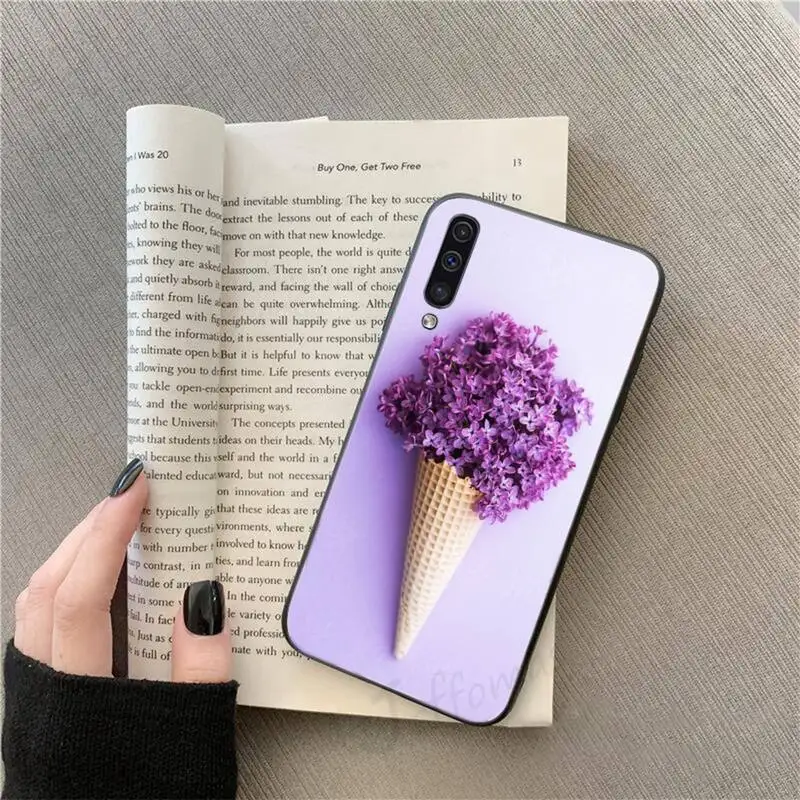 

Simple lavender Purple flowers Phone Case For Samsung galaxy S 9 10 20 A 10 21 30 31 40 50 51 71 s note 20 j 4 2018 plus