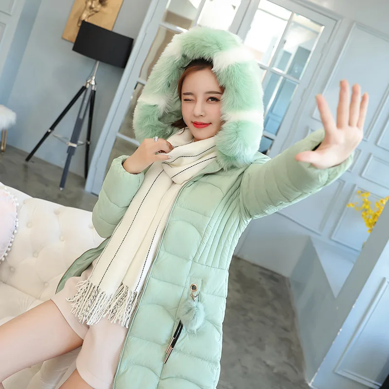 Новая популярная женская куртка оверсайз 4XL зимняя Роскошная с большим меховым