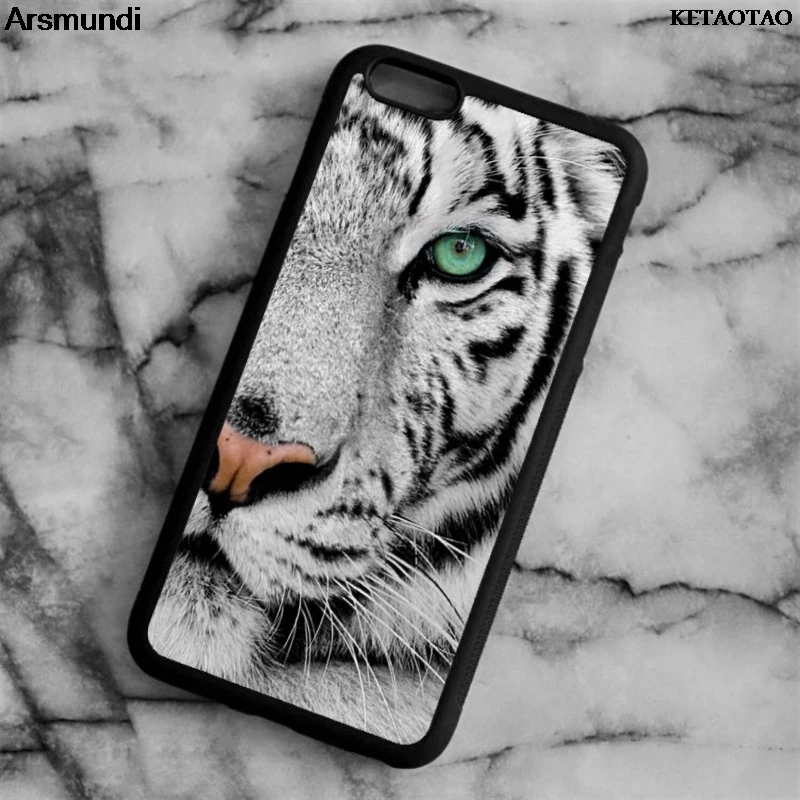 KETAOTAO чудесные домашние чехлы с белым тигром для iPhone 5 6 6S 7 8 Plus X Samsung мягкий