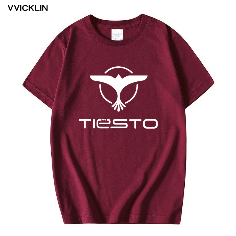 Личность Tiesto печати музыка футболка мужская брендовая Повседневная хлопковая с