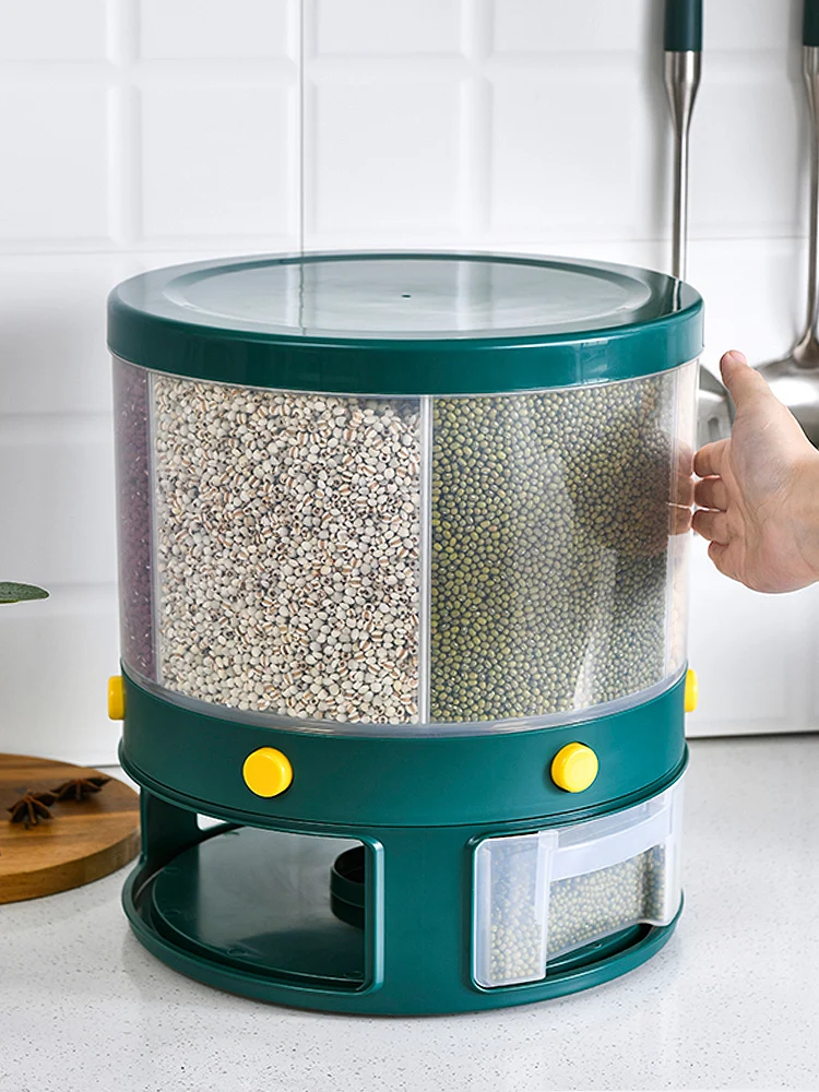 

Food Kitchen Storage Bottles Transparent Seal Press Storage Bottles Divided Plastic Cereal Container Rangement Kitchen Items 50J