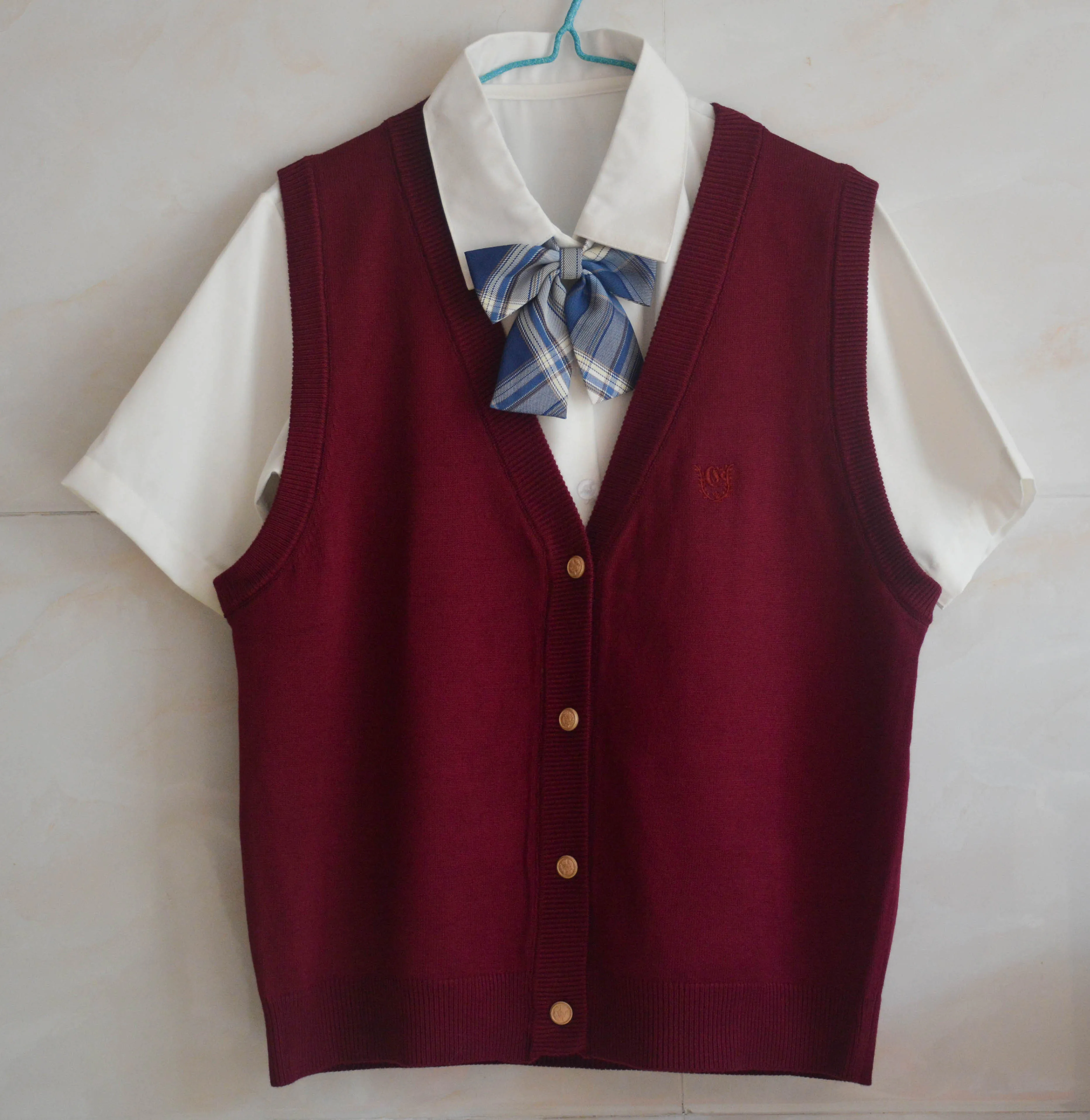 Униформа JK свитер с V-образным вырезом вязаная японская школьная форма кардиган