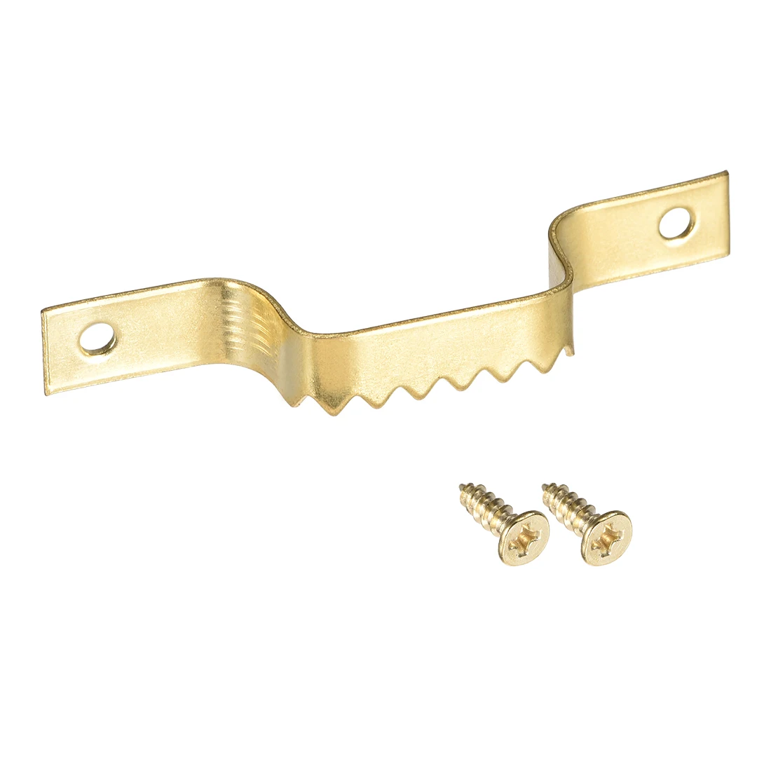 

uxcell Sawtooth Picture Hangers, 2 1/2 Inch Double Hole with Screws, 20 Pcs (Golden)