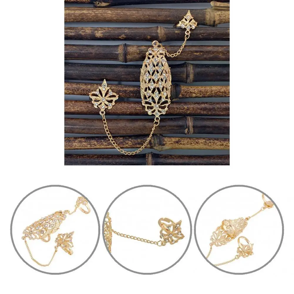 

Practical Opening Ring Non-deforming Alloy Hollowed-out Leaf Finger Ring Knuckle Ring Finger Ring