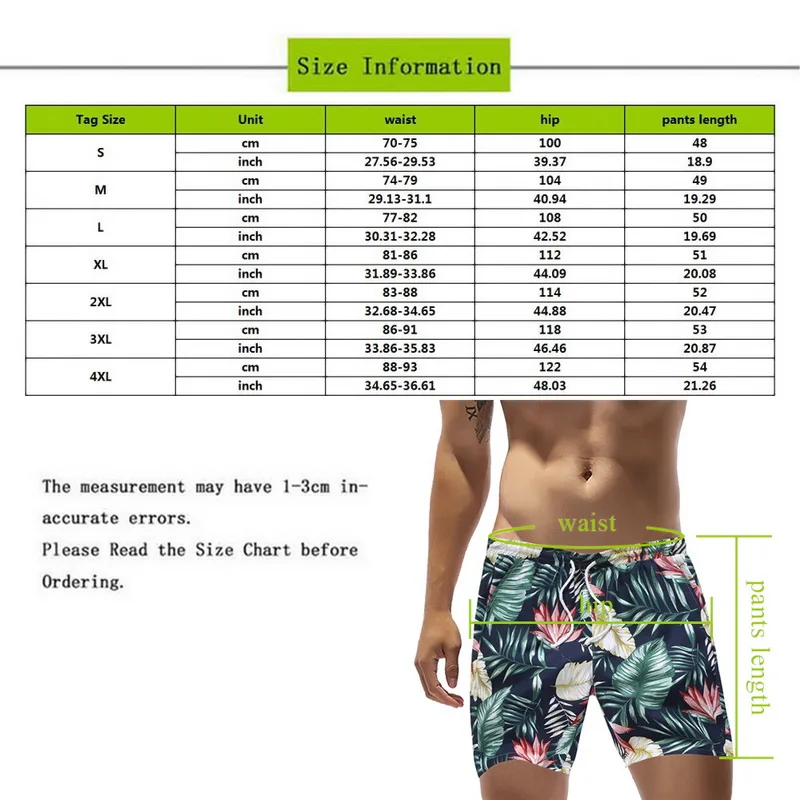 

Nice Men Floral Printed Plus Size Shorts Summer Hawaiian Beach Short Oversize Loose Drawstring Boardshorts Trunks Hot Tide