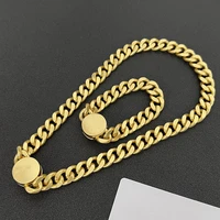 trendy necklace bracelet brass gold plated jewelry accessories fashion jewelry jewelry set wedding anniversary gift for women