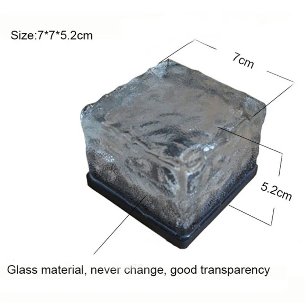 Модная солнечная стеклянная подземная лампа Светодиодная кирпичная