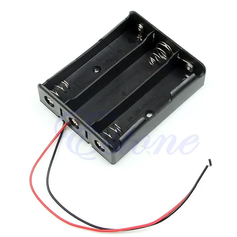 

Rechargeable Case Plastic Storage Box Holder F Battery 18650 With 6" Wire Leads