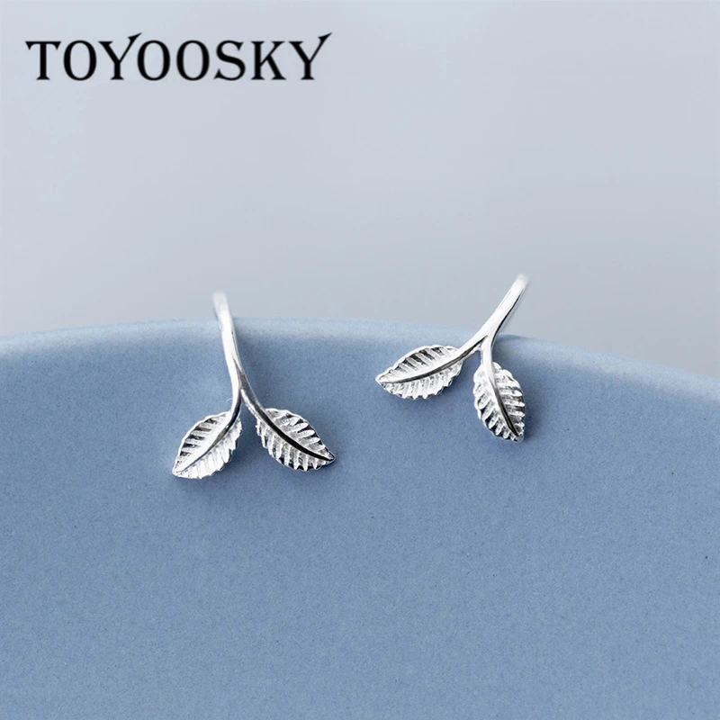 

TOYOOSKY, модные серьги из стерлингового серебра 925 пробы в виде листьев