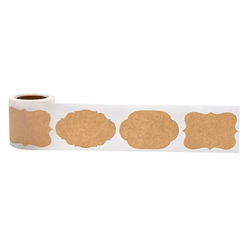 300 шт/рулон крафт бумажные бирки для подарков пустые этикетки наклейки