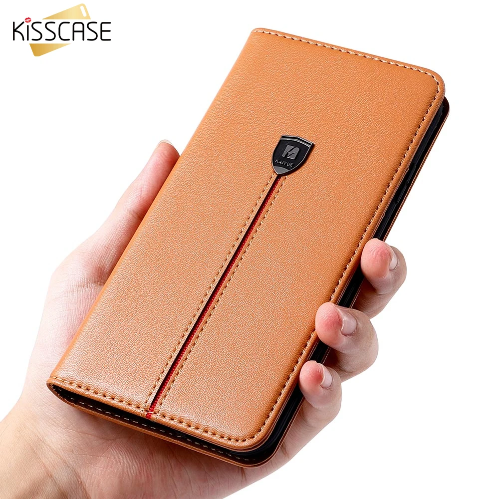 KISSCASE Роскошный кожаный флип чехол для телефона iPhone 11 Pro Max 7 8 Plus кошелек X XS XR