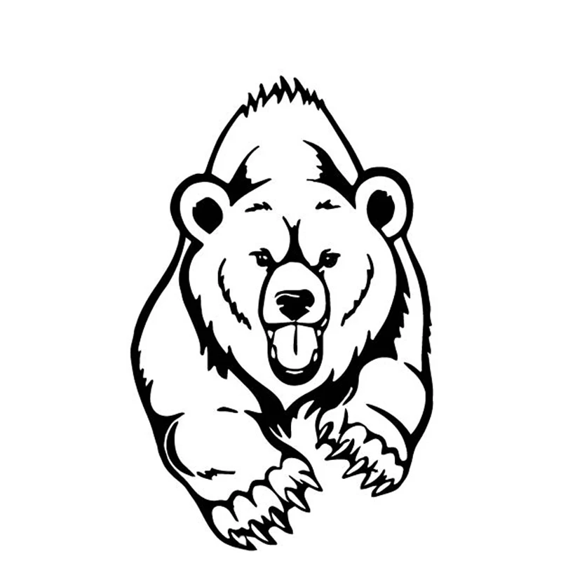 

Car Sticker Brown Bear Decorative Door PVC Waterproof Sunscreen Decal Accessories Black/silver 10.6cm * 16.9cm